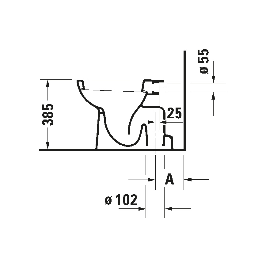 Duravit 21100100002 - Grīdas WC D-CODE keramika/glancēta balta