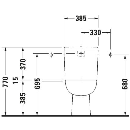 Duravit 21110100002 - Kombinēts WC D-CODE, keramika / glancēta balta