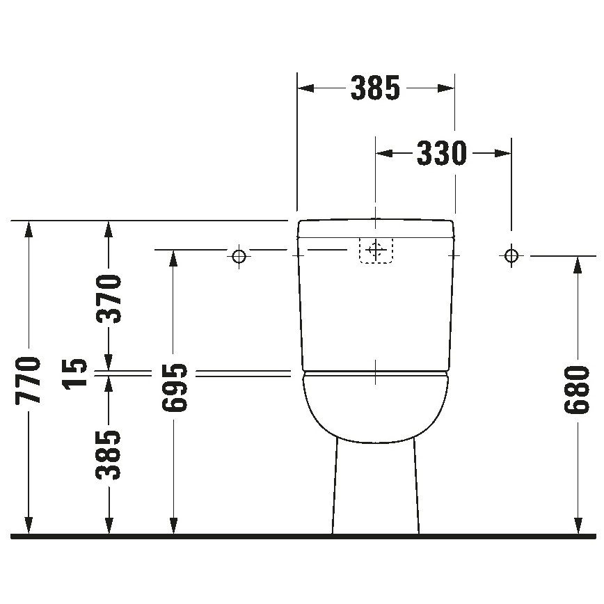 Duravit 21110100002 - Kombinēts WC D-CODE, keramika / glancēta balta