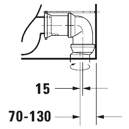 Duravit 21180900002 - D-CODE kompaktais tualetes pods, keramika, spīdīgi balts