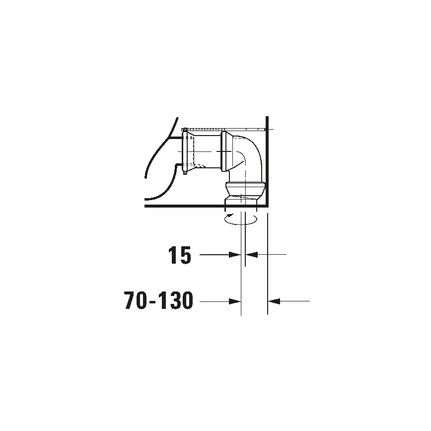 Duravit 21180900002 - D-CODE kompaktais tualetes pods, keramika, spīdīgi balts