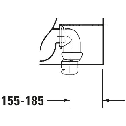Duravit 21180900002 - D-CODE kompaktais tualetes pods, keramika, spīdīgi balts