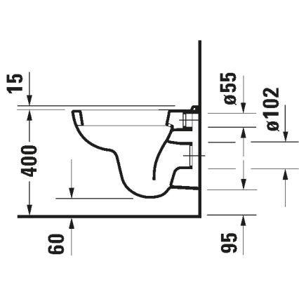 Duravit 22110900002 - Karājamais WC D-CODE keramika/glancēta balta