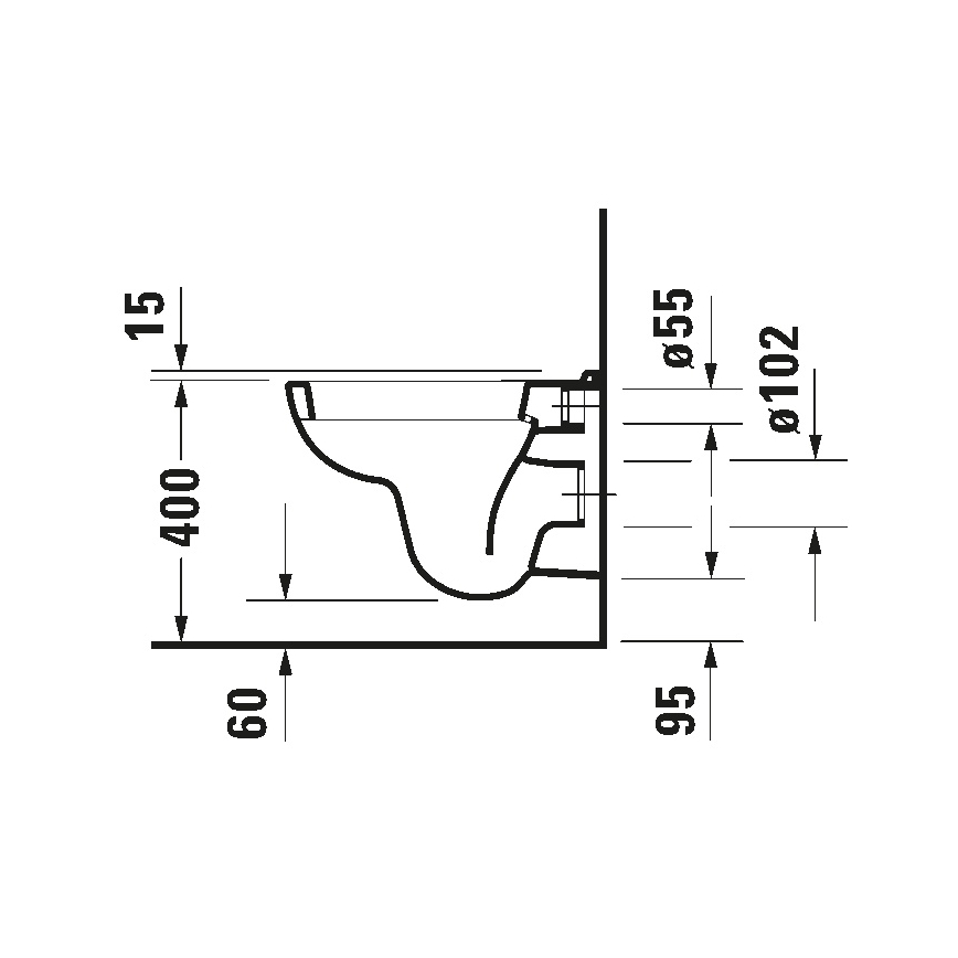 Duravit 22110900002 - Karājamais WC D-CODE keramika/glancēta balta