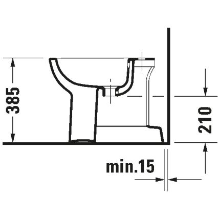 Duravit 22371000002 - Brīvstāvošs bidē D-CODE 35,5x52,5 cm keramika/spīdīgi balts