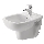 Duravit 22371500002 - sienas piestiprināmais bide D-CODE, keramika, glancēta balta
