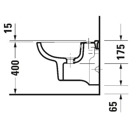 Duravit 22371500002 - sienas piestiprināmais bide D-CODE, keramika, glancēta balta