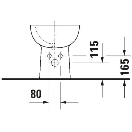 Duravit 22411000002 - Grīdas bide D-CODE 35,5x52,5 cm keramika/spīdīgi balta
