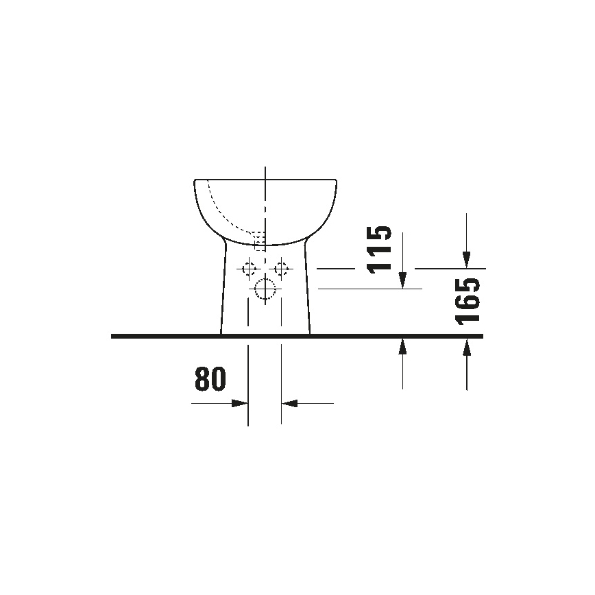 Duravit 22411000002 - Grīdas bide D-CODE 35,5x52,5 cm keramika/spīdīgi balta