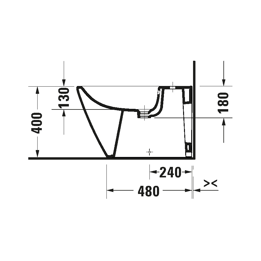 Duravit 2294100000 - Brīvi stāvošs bidē D-NEO keramika/spīdīga balta