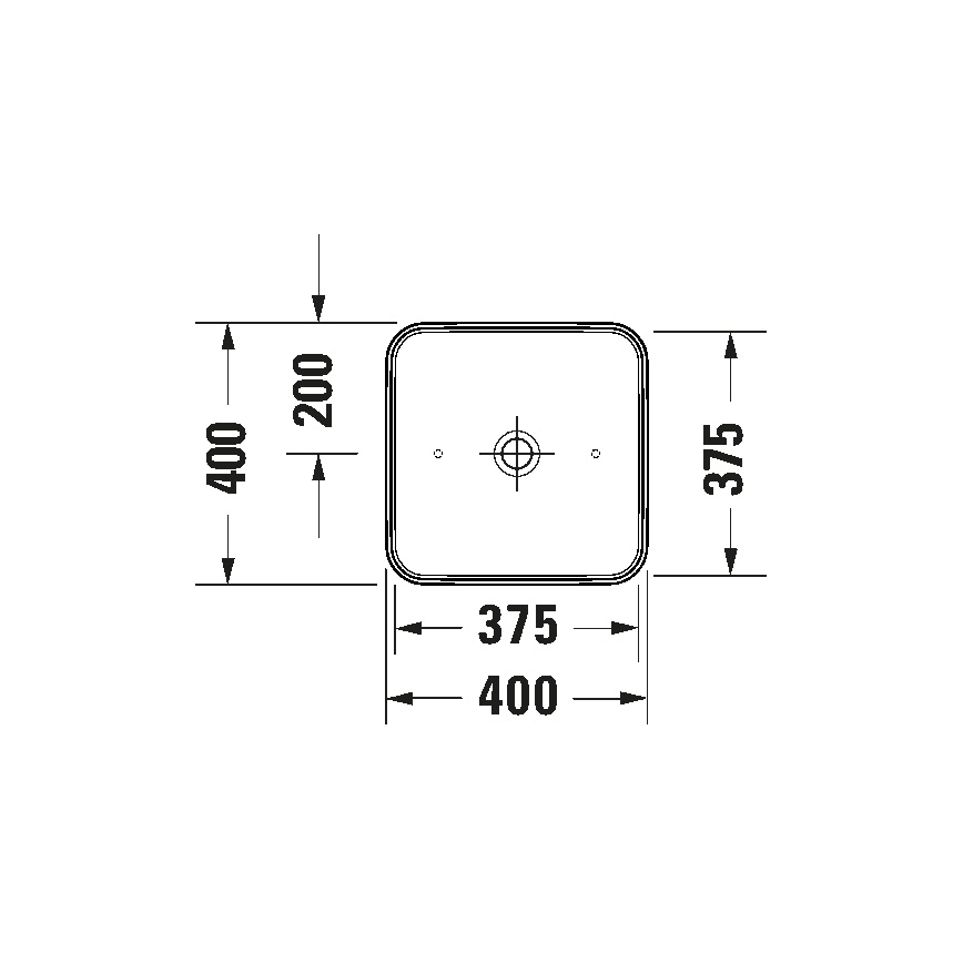 Duravit 2397400070 - Virsmas uzstādāma izlietne D-NEO 40x40 cm keramika/spīdīgi balta