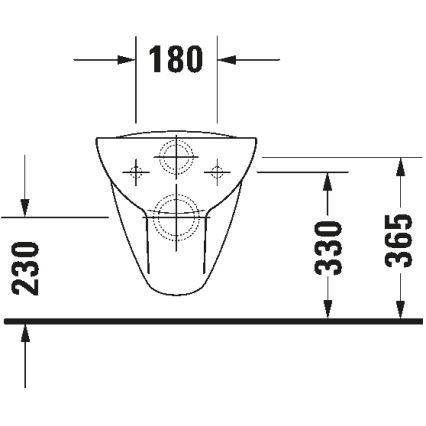 Duravit 25350900002 - sienas tualetes pods D-CODE, keramika / spīdīgi balts