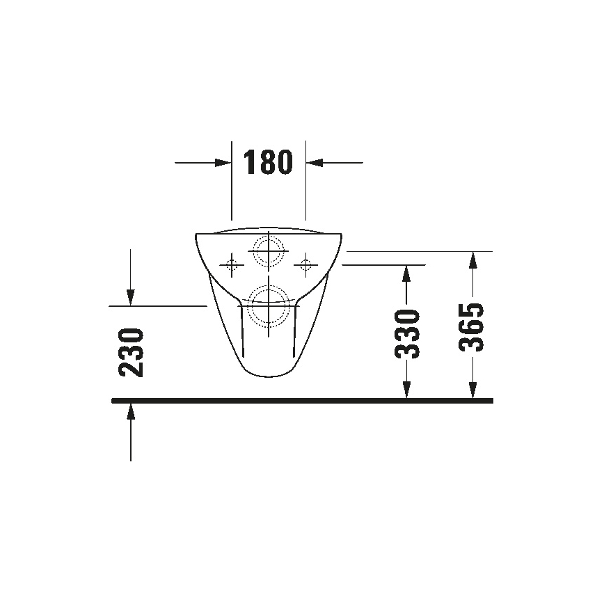 Duravit 25350900002 - sienas tualetes pods D-CODE, keramika / spīdīgi balts