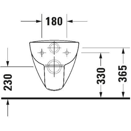 Duravit 25700920002 - piekaramais Rimless WC D-CODE, keramika/glancēta balta