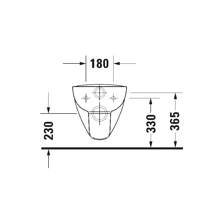 Duravit 25700920002 - piekaramais Rimless WC D-CODE, keramika/glancēta balta