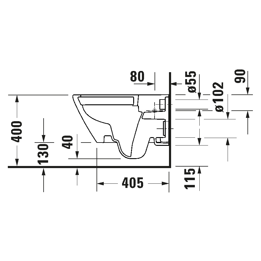 Duravit 29030900212 - karājamais WC bez apmales D-CODE, keramika / spīdīgi balta