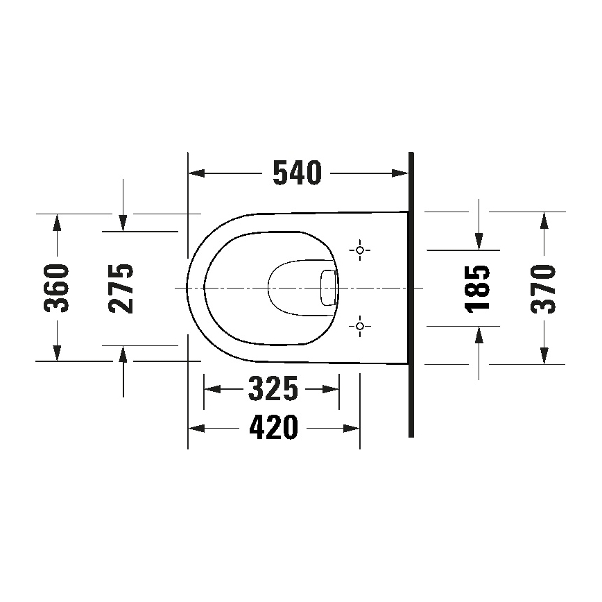 Duravit 29030900212 - karājamais WC bez apmales D-CODE, keramika / spīdīgi balta