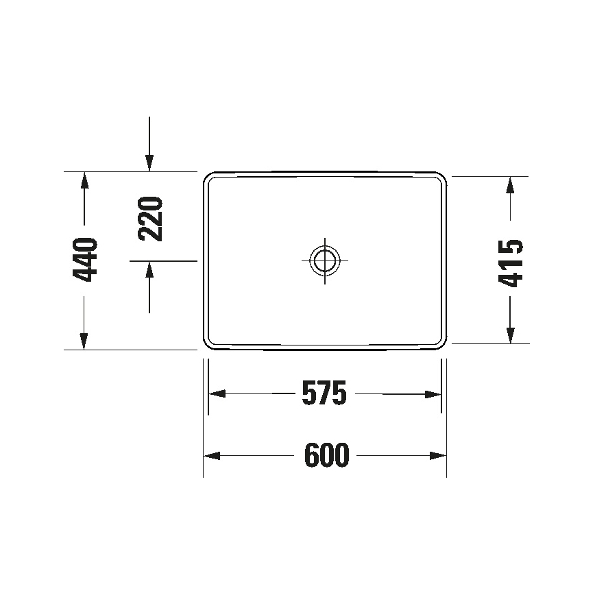 Duravit 358600079 - iebūvējama izlietne D-NEO 60x44 cm, keramika/spīdīgi balta