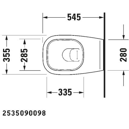 Duravit 45351900A1 - Piekaramais WC ar sēdekli D-CODE keramika/spīdīgi balta