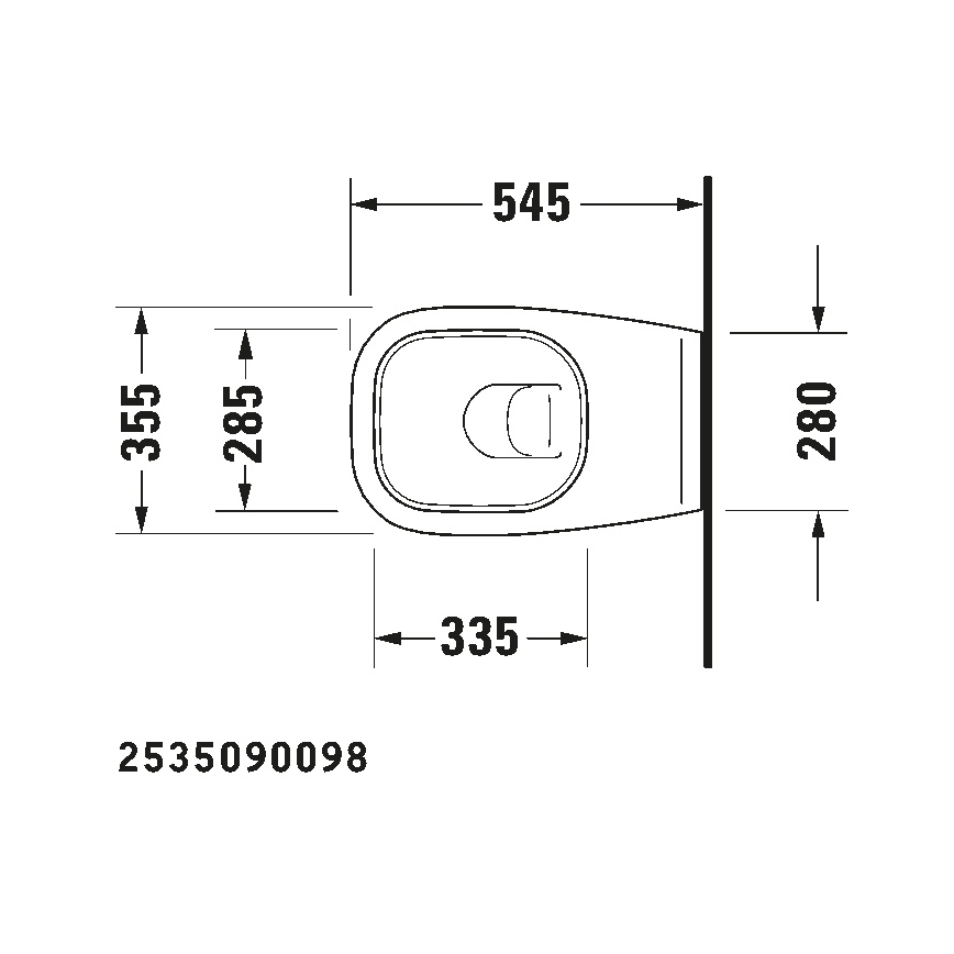 Duravit 45351900A1 - Piekaramais WC ar sēdekli D-CODE keramika/spīdīgi balta