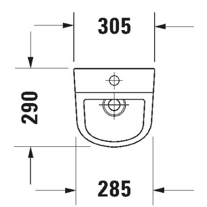 Duravit 828300000 - Pisuārs Rimless D-CODE, augšējā ūdens padeve, aizmugures izvads, keramika/glancēta balta