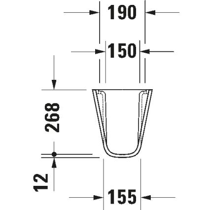 Duravit 8571800002 - Sifona pārsegs D-CODE 30x26,8 cm keramika/glancēta balta