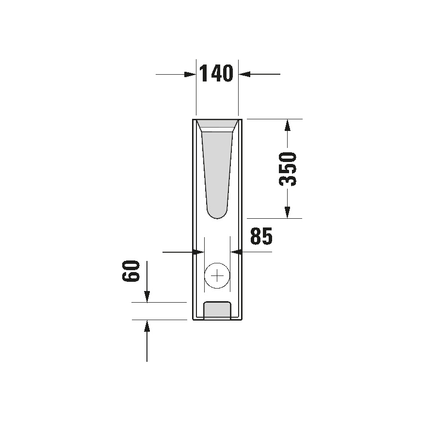 Duravit 8632700002 - Sifona vāks D-CODE 70,5x19 cm keramika/spīdīgi balts