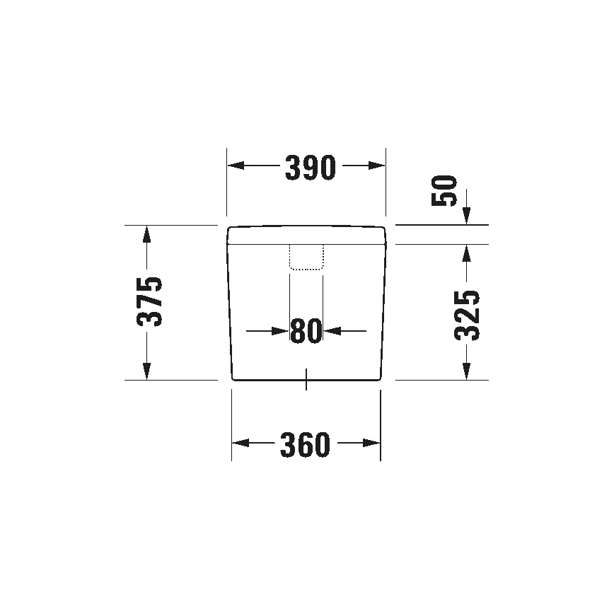 Duravit 927000004 - WC skalošanas cisterna D-CODE 6/3l keramika/balta
