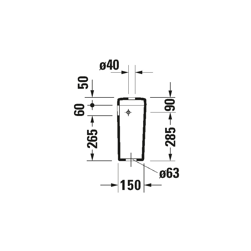 Duravit 927000004 - WC skalošanas cisterna D-CODE 6/3l keramika/balta