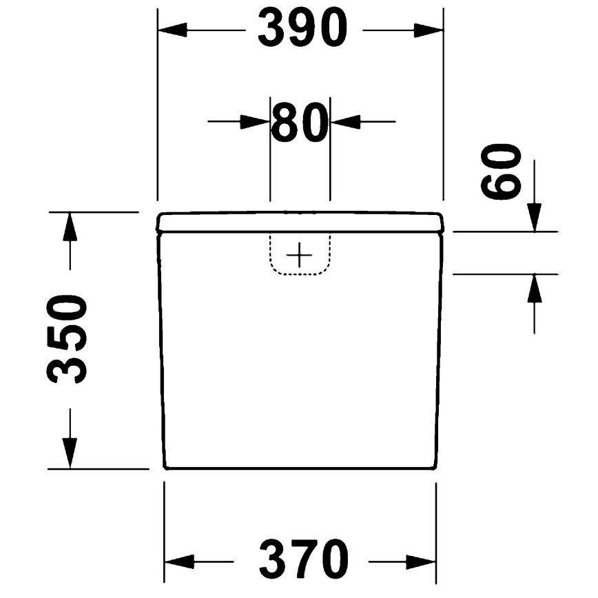 Duravit 9530000852 - Tualetes skalošanas cisterna D-CODE 4,5/3l keramika/balta