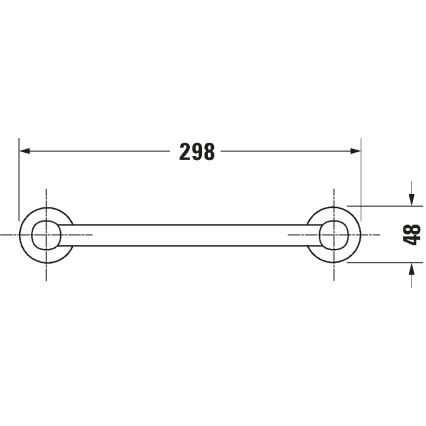 Duravit 99144600 - vannas rokturis D-CODE 28,4 cm matēts melns