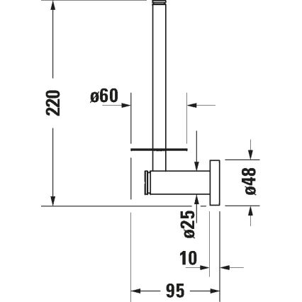 Duravit 99151000 - D-CODE tualetes papīra turētājs, spīdīgs hroms