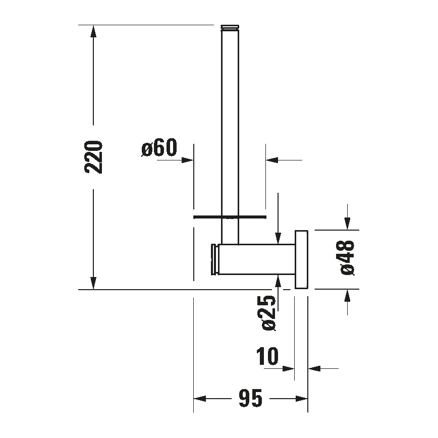 Duravit 99151000 - D-CODE tualetes papīra turētājs, spīdīgs hroms