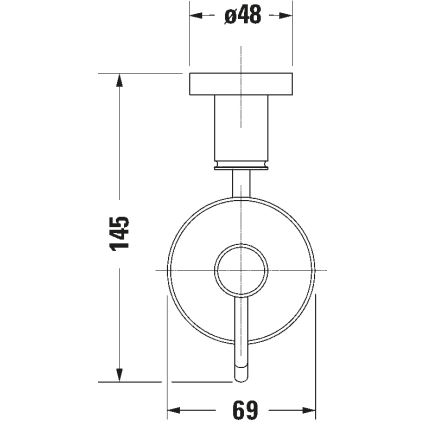 Duravit 99161000 -Sienas uzstādāms ziepju dozators D-CODE 390 ml pienbaltas krāsas stikls/spīdīgs hroms