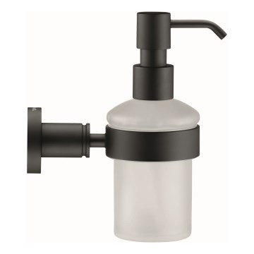 Duravit 99164600 - sienas ziepju dozators D-CODE 390 ml pienaini matēts stikls/matēta melna