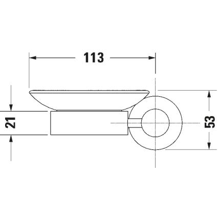 Duravit 99174600 - sienas ziepju trauks D-CODE, kreisais, matēts melns
