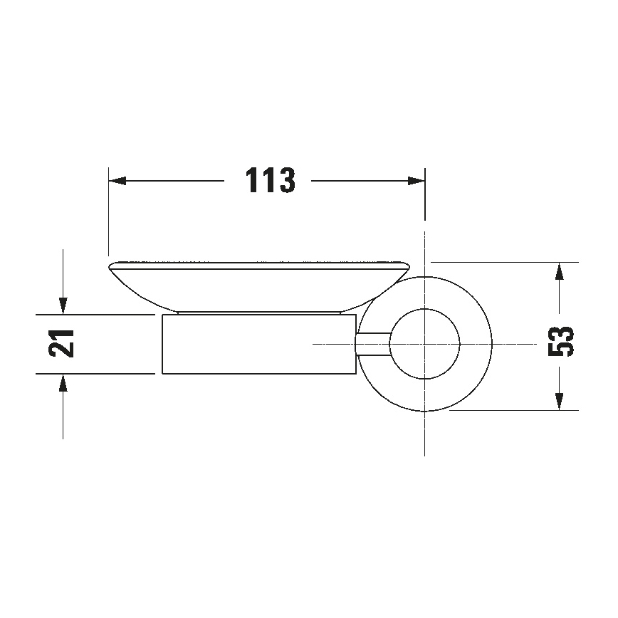 Duravit 99174600 - sienas ziepju trauks D-CODE, kreisais, matēts melns