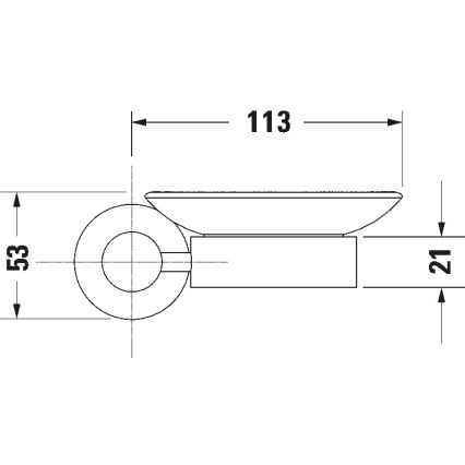 Duravit 99184600 - sienas uzstādāms ziepju turētājs D-CODE, labais, matēts melns