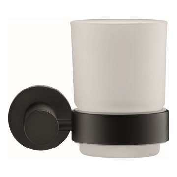 Duravit 99204600 - Sienas stiprināms zobu suku turētājs D-CODE, labais, matēts melns