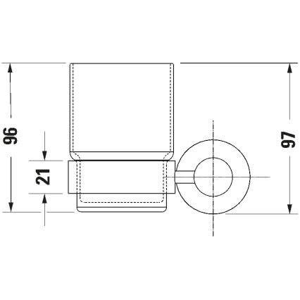 Duravit 99204600 - Sienas stiprināms zobu suku turētājs D-CODE, labais, matēts melns