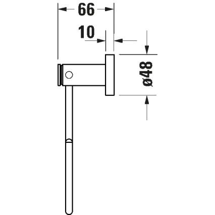 Duravit 99214600 - D-CODE sienas dvieļu pakaramais, matētā melnā krāsā