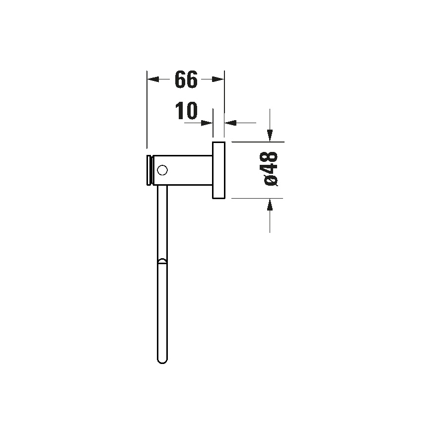 Duravit 99214600 - D-CODE sienas dvieļu pakaramais, matētā melnā krāsā