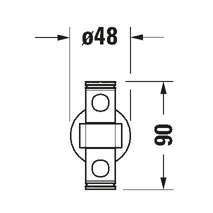 Duravit 99221000 - Sienas dvieļu pakaramais D-CODE 44,7 cm spīdīgs hroms