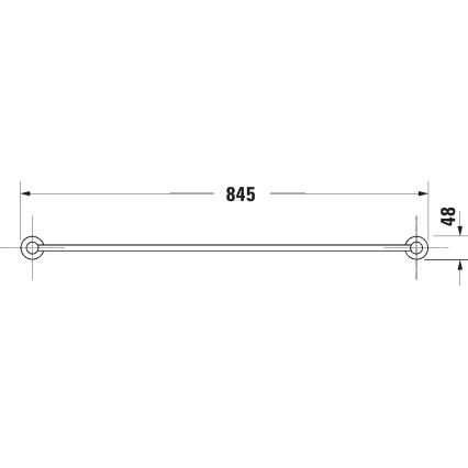 Duravit 99231000 - sienas dvieļu pakaramais D-CODE 84,5 cm spīdīgs hroms