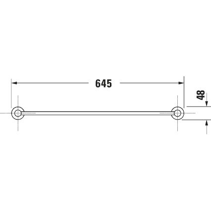 Duravit 99241000 - Sienas dvieļu pakaramais D-CODE 64,5 cm glancēts hroms