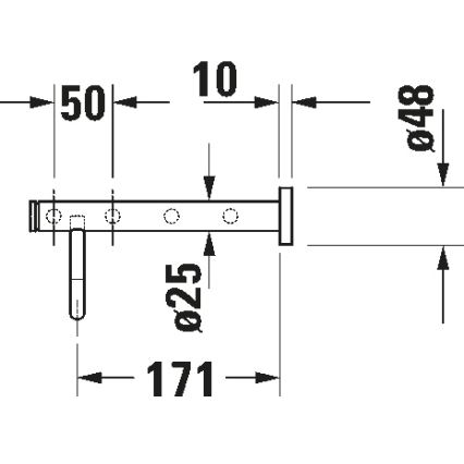 Duravit 99251000 - sienas dvieļu pakaramais D-CODE, 65 cm, spīdīgs hroms
