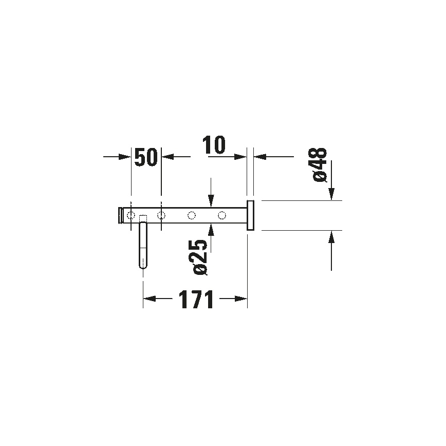 Duravit 99251000 - sienas dvieļu pakaramais D-CODE, 65 cm, spīdīgs hroms