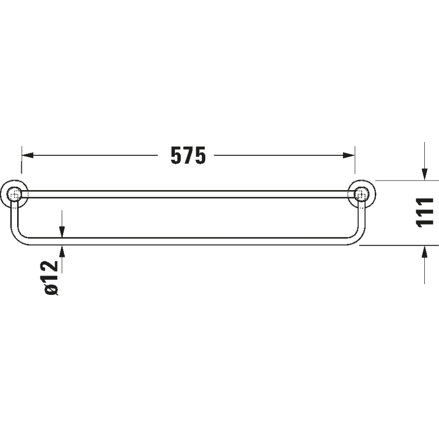 Duravit 99251000 - sienas dvieļu pakaramais D-CODE, 65 cm, spīdīgs hroms