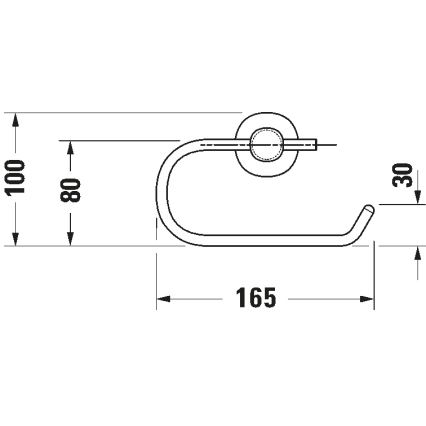 Duravit 99261000 - Tualetes papīra turētājs D-CODE, spīdīgs hroms