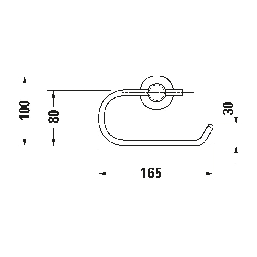 Duravit 99261000 - Tualetes papīra turētājs D-CODE, spīdīgs hroms